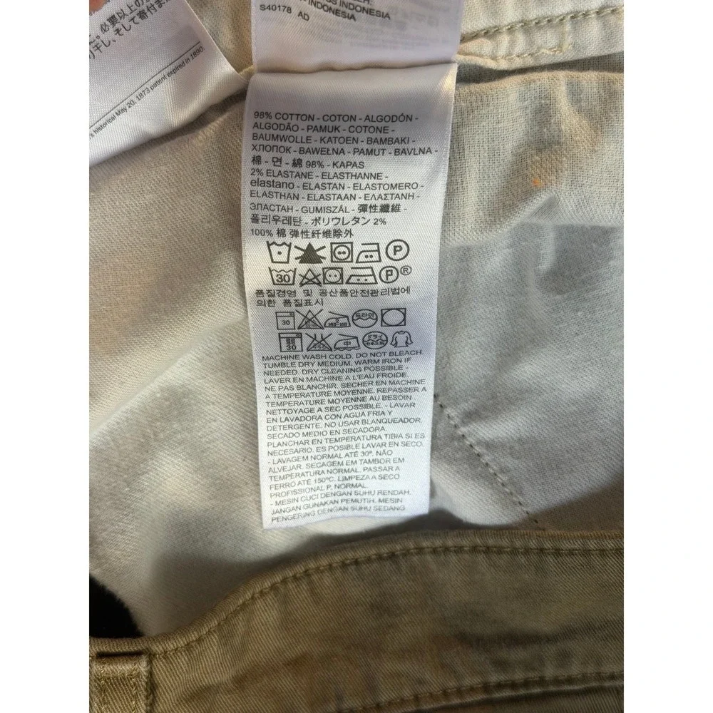 Levi‎ Strauss & Co Mens Two Horse Brand Chino Pants Khaki Tan Straight Leg 40x30